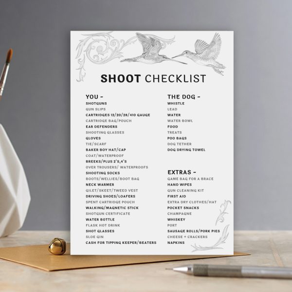 SHOOT CHECKLIST